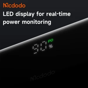 خرید پاوربانک 22.5 وات 5000 مک دودو با کانکتور لایتنینگ و کابل تایپ سی متصل