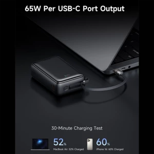 بهترین پاوربانک 65 وات 20000 مک دودو با کابل تایپ سی متصل