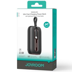 پاوربانک مینی 10000 میلی‌آمپر لایتنینگ و تایپ‌سی  22.5 وات جوی روم