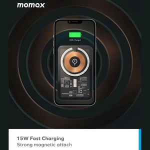 شارژر همراه بی سیم مگ سیف فست شارژ اپل مومکس