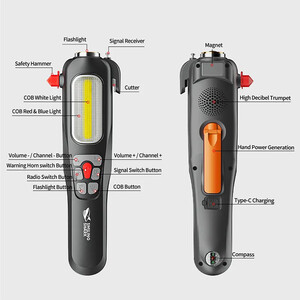 چراغ قوه شارژی و پاوربانک اسمایلینگ شارک