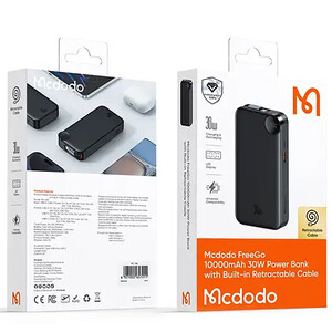 کیفیت پاوربانک 30 وات 10000 مک دودو به همراه کابل تایپ سی