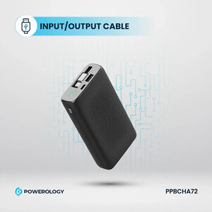 خرید پاوربانک 35 وات 20000 پاورولوژی به همراه کابل تایپ سی جمع شونده