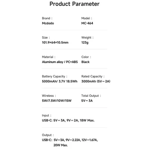 شارژر همراه وایرلس مگ سیف مک دودو پاوربانک وایرلس مگ سیف مغناطیسی