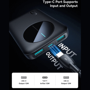 فروش پاوربانک تایپ سی و یو اس بی 2.4 آمپر جویروم