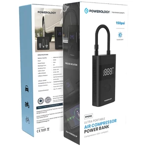 کمپرسود باد شارژی پاورولوژی بهمراه پاور بانک و چراغ قوه
