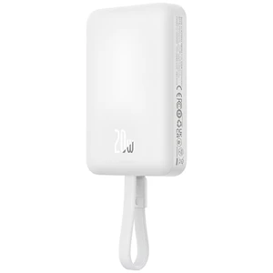 خرید پاوربانک بی سیم مگ سیف فست شارژ بیسوس با کابل متصل لایتنینگ