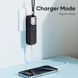 پاوربانک 30 وات 5000 میلی آمپر ساعتی به همراه کابل تایپ سی راک