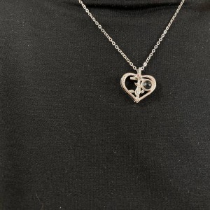 گردنبند تلسکوپی زنانه طرح قلب و گل، با دوست دارم به 100 زبان