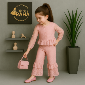 بلوز شلوار دانتل بچگانه با طراحی خاص و ۶ رنگ جذاب