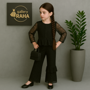بلوز شلوار دانتل بچگانه با طراحی خاص و ۶ رنگ جذاب