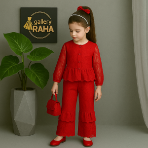بلوز شلوار دانتل بچگانه با طراحی خاص و ۶ رنگ جذاب