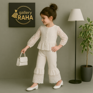 بلوز شلوار دانتل بچگانه با طراحی خاص و ۶ رنگ جذاب