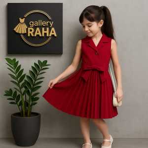 پیراهن پلیسه کمربنددار دخترانه - مدل شیک و خاص