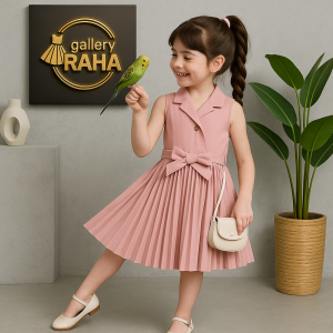 پیراهن پلیسه کمربنددار دخترانه - مدل شیک و خاص
