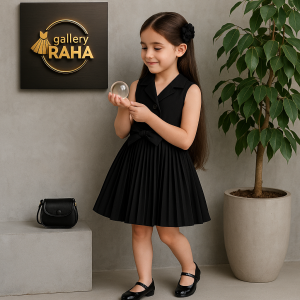 پیراهن پلیسه کمربنددار دخترانه - مدل شیک و خاص