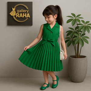 پیراهن پلیسه کمربنددار دخترانه - مدل شیک و خاص
