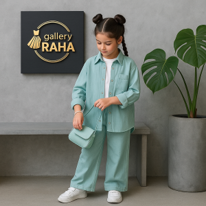ست سه تیکه کت، شلوار و تاپ دخترانه | کتان وارداتی | گالری رها