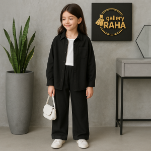 ست سه تیکه کت، شلوار و تاپ دخترانه | کتان وارداتی | گالری رها