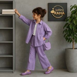 ست سه تیکه کت، شلوار و تاپ دخترانه | کتان وارداتی | گالری رها