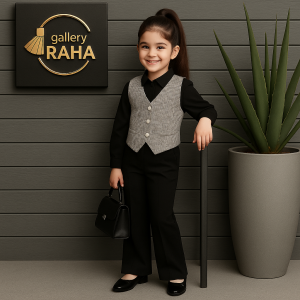 ست بلوز و شلوار کرپ با جلیقه بنگال | رنگ‌بندی جذاب | مناسب ۱ تا ۱۳ سال