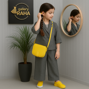 کت و شلوار لینن بچه‌گانه دخترانه با رنگ‌بندی خاص