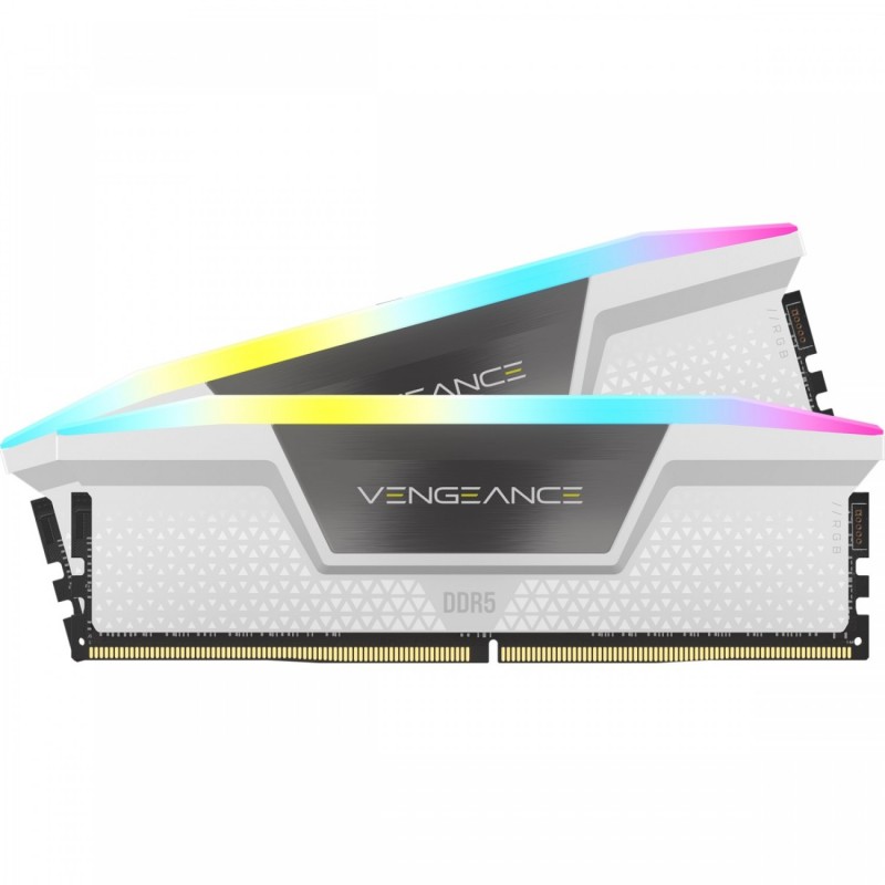 خرید رم دسکتاپ DDR5 دو کاناله 6000 مگاهرتز CL36 کورسیر مدل VENGEANCE RGB White ظرفیت 32 گیگابایت