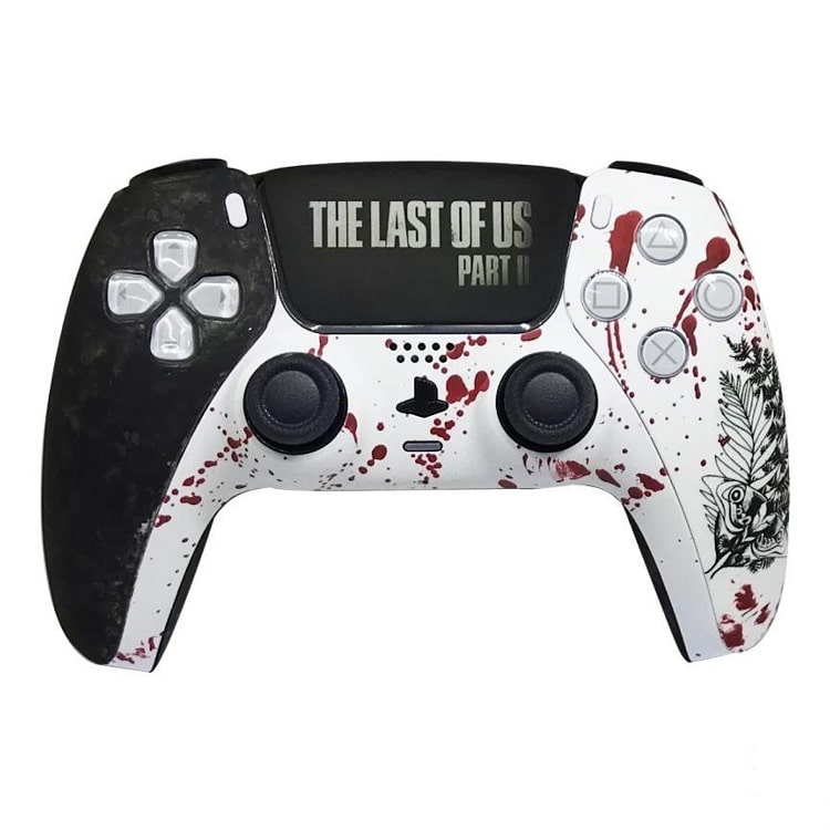خرید کنترلر PS5 اورجینال با طراحی کاستوم دستی – طرح LAST OF US 1