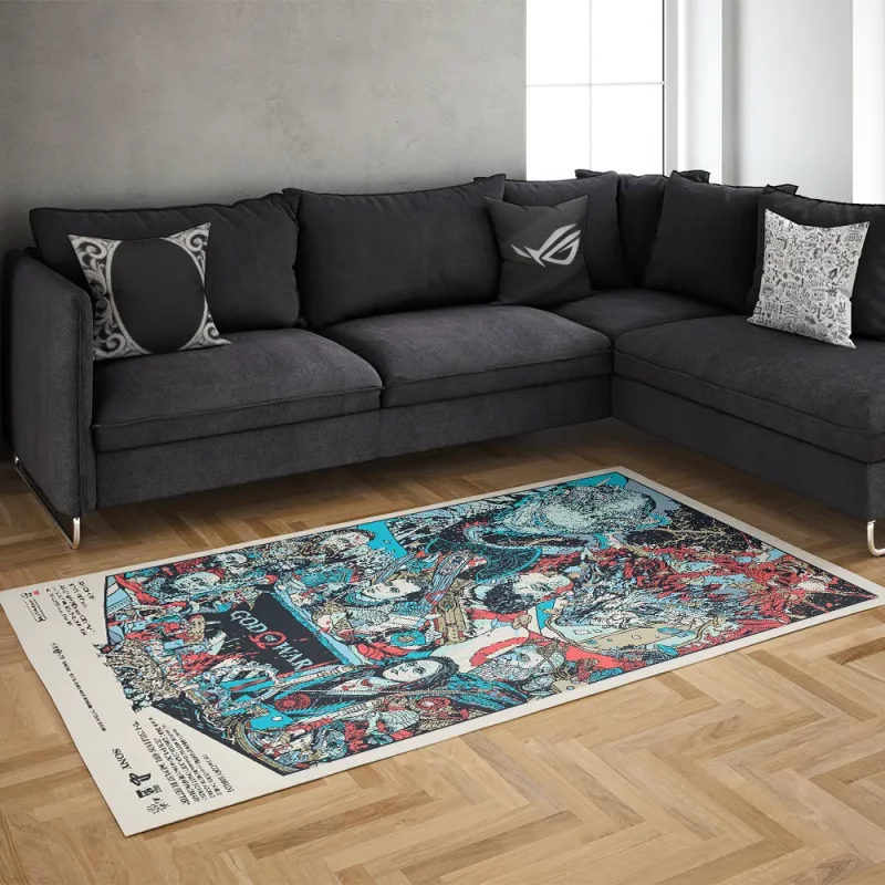 خرید فرش گیمینگ طرح GOD OF WAR 810 Rug