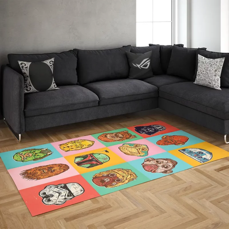 خرید فرش گیمینگ طرح مشکی  Star Wars