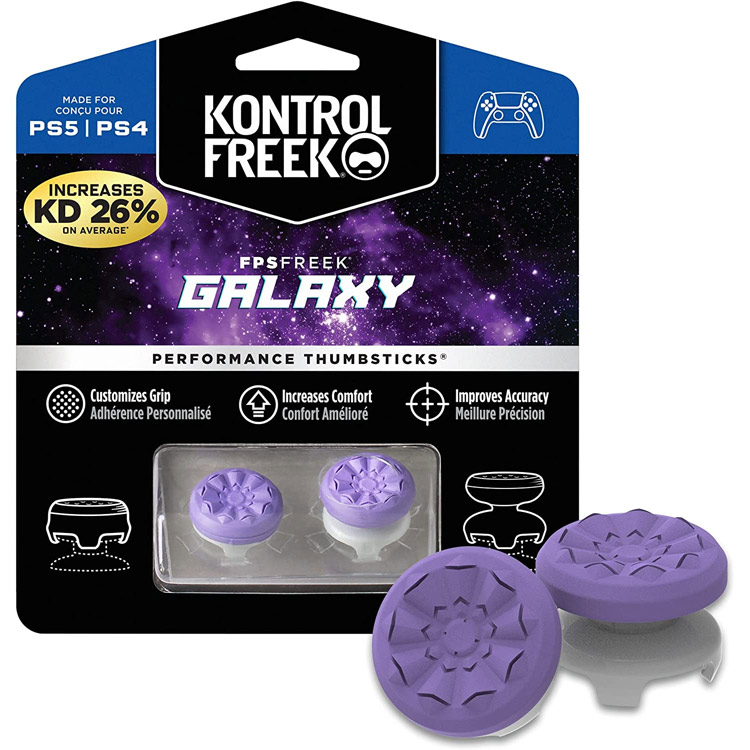 خرید روکش آنالوگ KontrolFreek مخصوص PS5 و PS4 - طرح Galaxy رنگ بنفش
