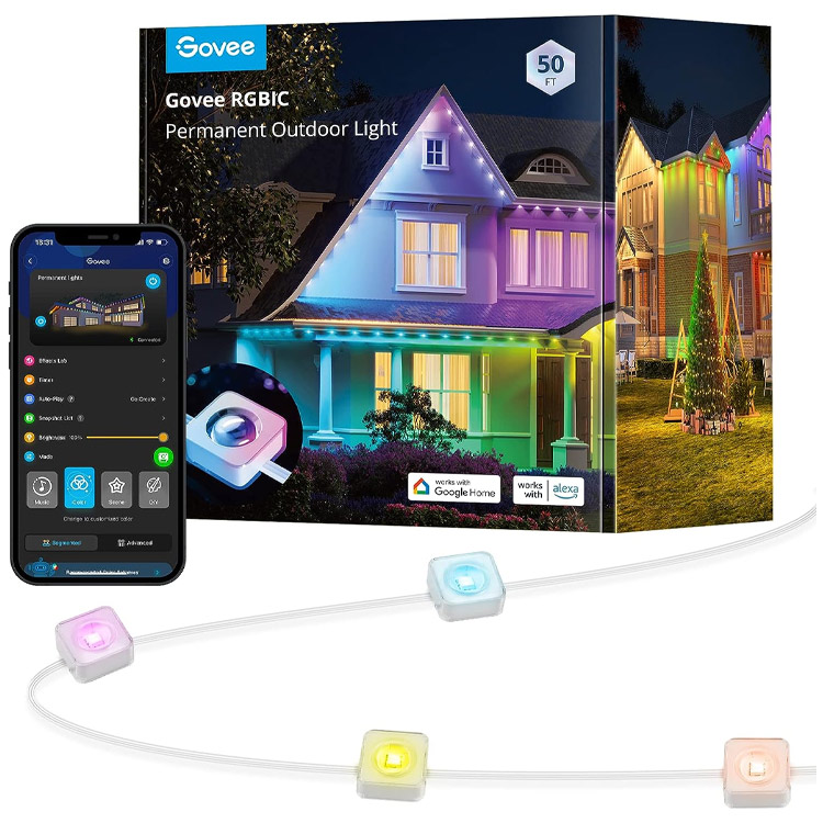 خرید لامپ نواری هوشمند فضای باز GoVee RGBIC – طول 15 متر