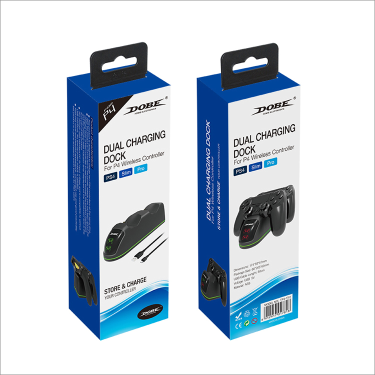 خرید پایه شارژ دسته PS4 دابی سوکت اصلی و چراغ‌دار