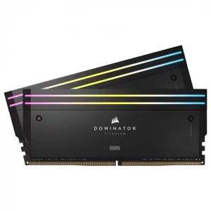 خرید رم دسکتاپ DDR5 دوکاناله 6600 مگاهرتز CL32 کورسیر مدل Dominator Titanium RGB ظرفیت 64 گیگابایت