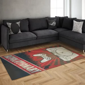 خرید فرش گیمینگ طرح قرمز مشکی Playstation 1 Rug