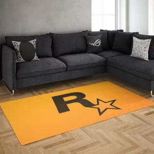 خرید فرش گیمینگ طرح زرد Rockstar Games Rug