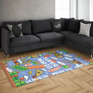 خرید فرش گیمینگ طرح Super Mario 494 rug