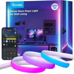 خرید ریسه هوشمند نواری GoVee Neon برای کنج دیوار - پنج متر