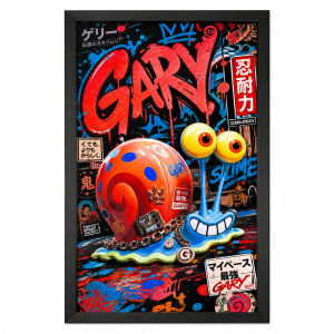 تابلو گیمینگ مخملی طرح Bikini Bottom GARY سایز 30×60 سانتی‌متر