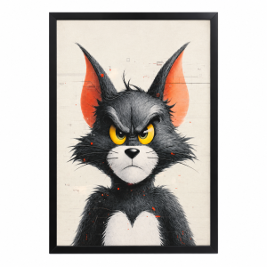 تابلو گیمینگ مخملی طرح Angry Tom سایز 40×60 سانتی‌متر