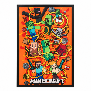 تابلو گیمینگ مخملی طرح Minecraft A1 سایز 40×60 سانتی‌متر