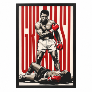 تابلو مخملی طرح Muhammad Ali سایز 40×60 سانتی‌متر