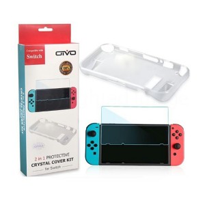 خرید  محافظ صفحه نمایش و کاور ژله ای مخصوص Nintendo Switch مدل OTVO