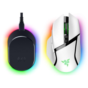خرید موس Razer Basilisk V3 Pro + داک شارژ بیسیم - سفید