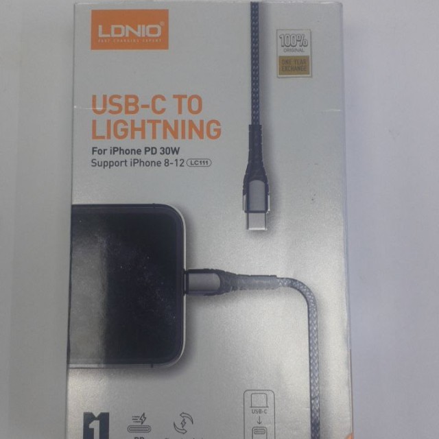 خرید کابل اورجینال الدینیو لایتنینگ به USB فست شارژ 30 وات