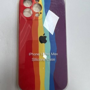 خرید قاب سیلیکونی رنگین کمانی برای انواع گوشی آیفون - طرح نهم