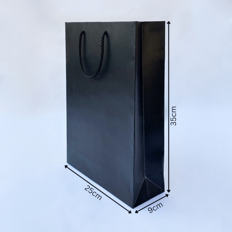 بگ مشکی مات سایز9*35*25 (بسته 25 عددی)