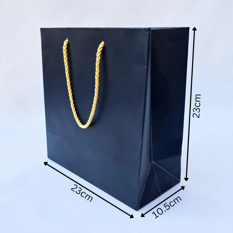 بگ سرمه ای مات سایز 10.5*23*23 (بسته 25 عددی)