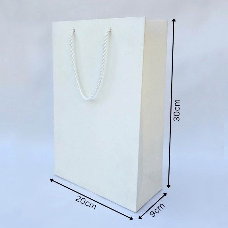 بگ سفید مات سایز 9*30*20 (بسته 25 عددی)