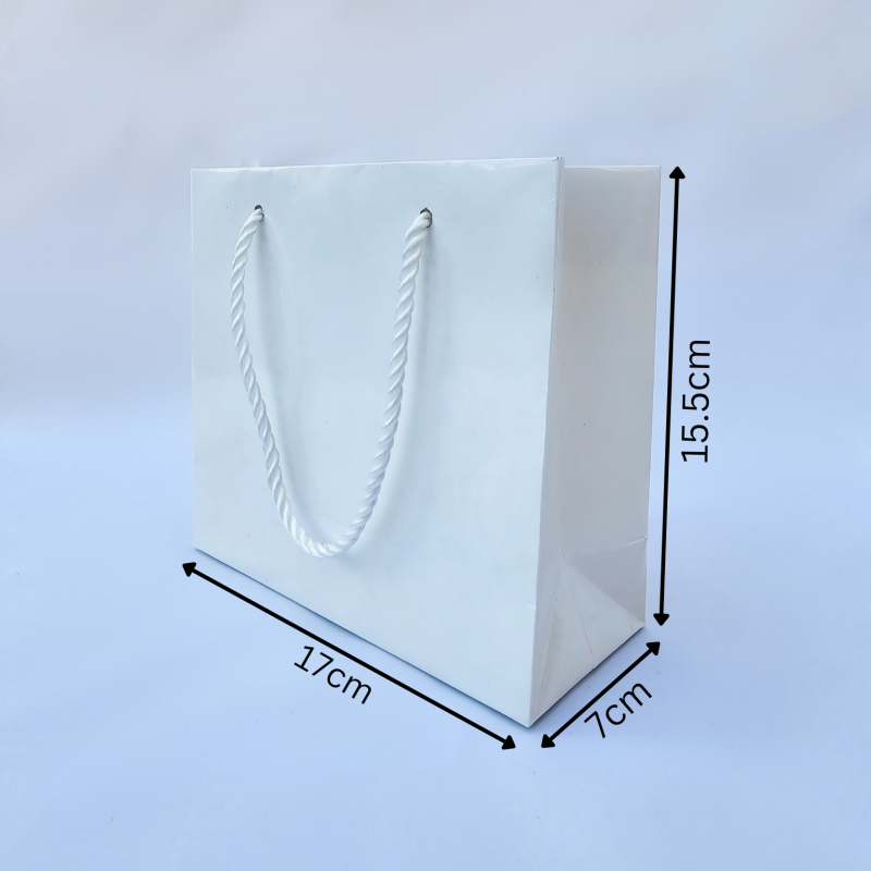 بگ سفید مات سایز 7*15.5*17 (بسته 25 عددی)